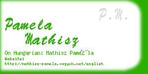 pamela mathisz business card